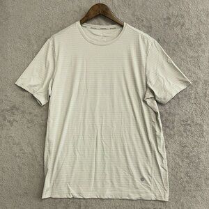 NWOT Soybu Men's M Light Grey Performance Active T-Shirt Striped